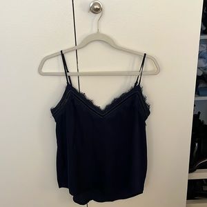 Navy blue and black lace Abound camisole